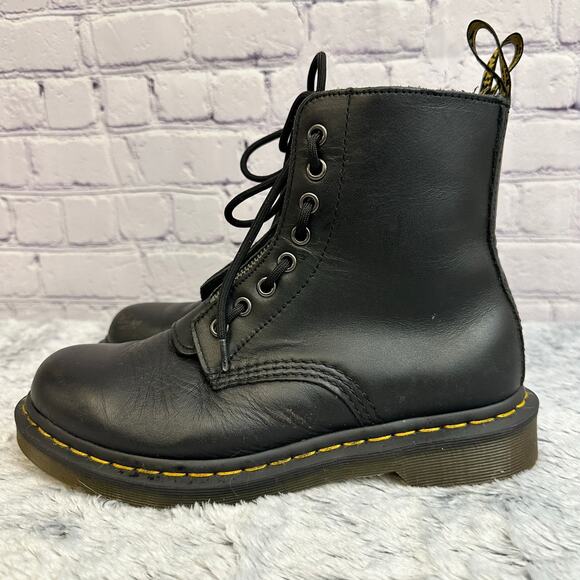 Dr Martens 1460 Pascal Front Zip Leather Boots Black Women's Size 7 - Picture 6 of 10